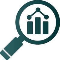 Market Research Glyph Gradient Icon vector