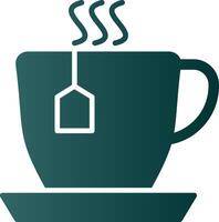 Cup Of Tea Glyph Gradient Icon vector