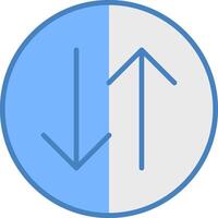 Arrows Line Filled Blue Icon vector