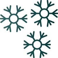 Snowflakes Line Gradient Icon vector