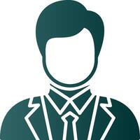 Business Man Glyph Gradient Icon vector