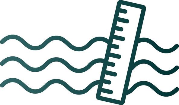 Ruler Line Gradient Icon vector