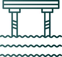 Bridge Line Gradient Icon vector