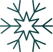 Snowflake Line Gradient Icon vector