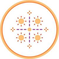 Firework Flat Circle Icon vector