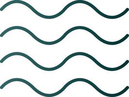 Waves Line Gradient Icon vector