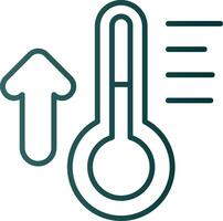 Thermometer Line Gradient Icon vector