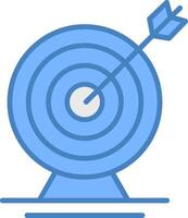 Target Line Filled Blue Icon vector