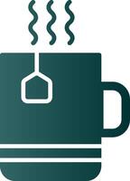 Tea Glyph Gradient Icon vector