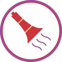 Trumpet Flat Circle Icon vector