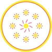 Lights Flat Circle Icon vector