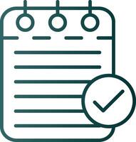 Checklist Line Gradient Icon vector