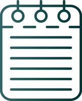 Checklist Line Gradient Icon vector