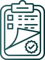 Clipboard Line Gradient Icon vector