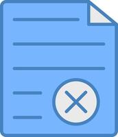 File Format Line Filled Blue Icon vector