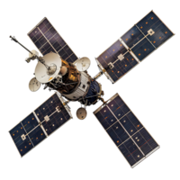 Space satellite on isolated transparent background png