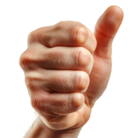 Hand thumbs up on isolated transparent background png