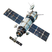 Space satellite on isolated transparent background png