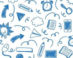 Back to school scribble hand drawn symbol and icon. Handmade style design illustration vector