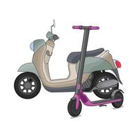 illustration of scooter vector