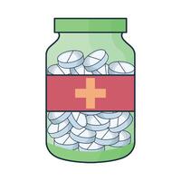 illustration of pill bottle vector