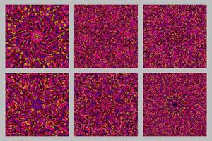 Tiled pattern mosaic background set - abstract designs vector