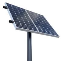 Solar panel on a pole on isolated transparent background png