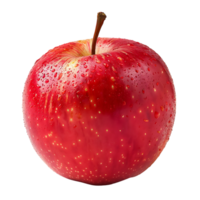 manzana roja sobre fondo transparente png