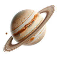 Saturn planet on isolated transparent background png