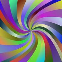 Multicolored abstract spiral ray background vector