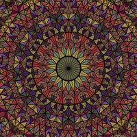 Dynamic polygonal circular tile triangle mosaic pattern background vector
