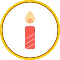 Candle Flat Circle Icon vector