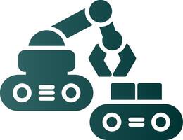 Robotic Produce Sorting Glyph Gradient Icon vector