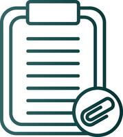 Clipboard Line Gradient Icon vector