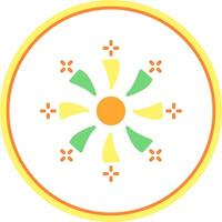 Firework Flat Circle Icon vector