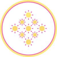 Lights Flat Circle Icon vector