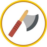 Axe Flat Circle Icon vector