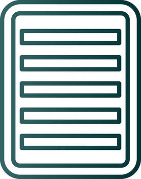 icono de gradiente de línea de nota vector