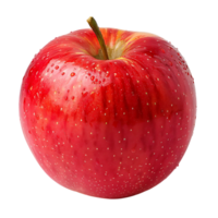 manzana roja sobre fondo transparente png