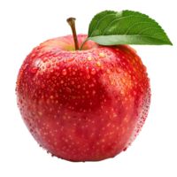 manzana roja sobre fondo transparente png