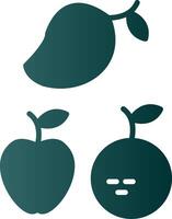 Fruits Glyph Gradient Icon vector