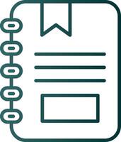 Notebook Line Gradient Icon vector