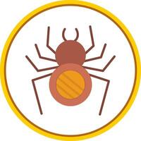 Spider Flat Circle Icon vector