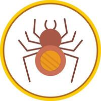 araña plano circulo icono vector