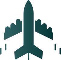 Plane Glyph Gradient Icon vector