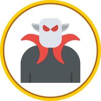 Dracula Flat Circle Icon vector