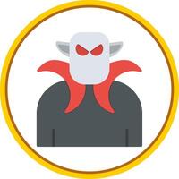 Dracula Flat Circle Icon vector