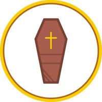 Coffin Flat Circle Icon vector