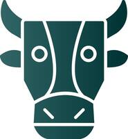 Cow Glyph Gradient Icon vector