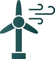 Wind Turbine Glyph Gradient Icon vector